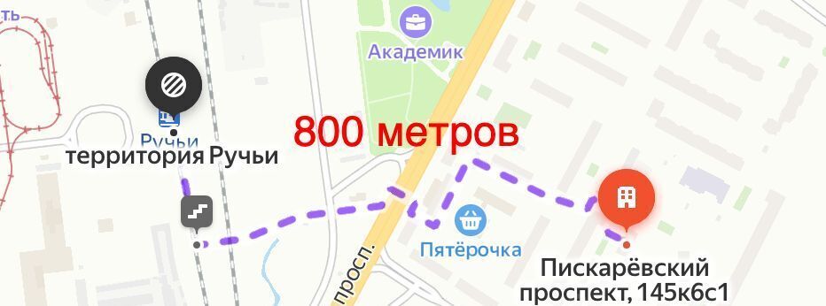 квартира г Санкт-Петербург метро Академическая пр-кт Пискарёвский 6с/1 145к фото 14