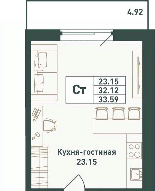 квартира р-н Всеволожский п им Свердлова мкр 1-й Рыбацкое, Тандем жилой комплекс фото 1