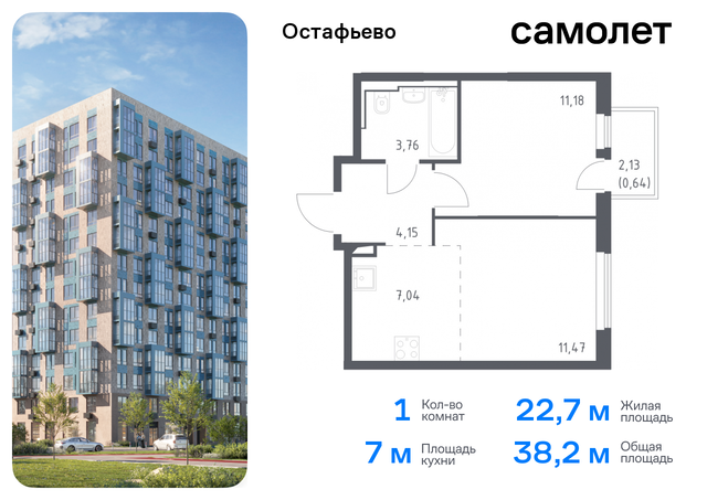 квартира метро Щербинка жилой комплекс Остафьево, к 19, Симферопольское шоссе фото