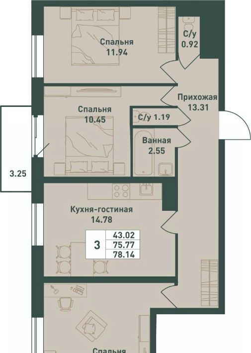 квартира р-н Всеволожский п им Свердлова проезд Западный 10/1к 2 Рыбацкое фото 1