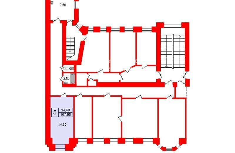 комната г Санкт-Петербург метро Чкаловская ул Большая Зеленина 36 фото 14