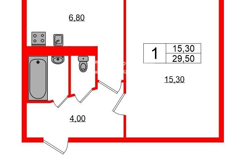 квартира г Санкт-Петербург метро Международная ул Белы Куна 26к/1 фото 10