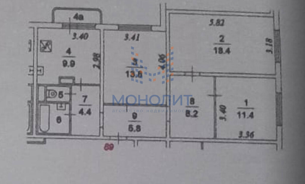 квартира г Москва метро Фонвизинская ул Милашенкова 18 фото 30