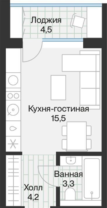 квартира г Тюмень р-н Калининский ул Ямская 1/15 ЖК «Эклипт» 159с фото 1