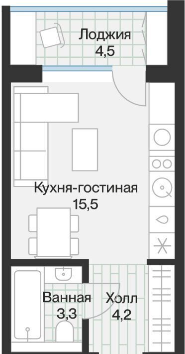 квартира г Тюмень р-н Калининский ул Ямская 1/23 ЖК «Эклипт» 159с фото 1