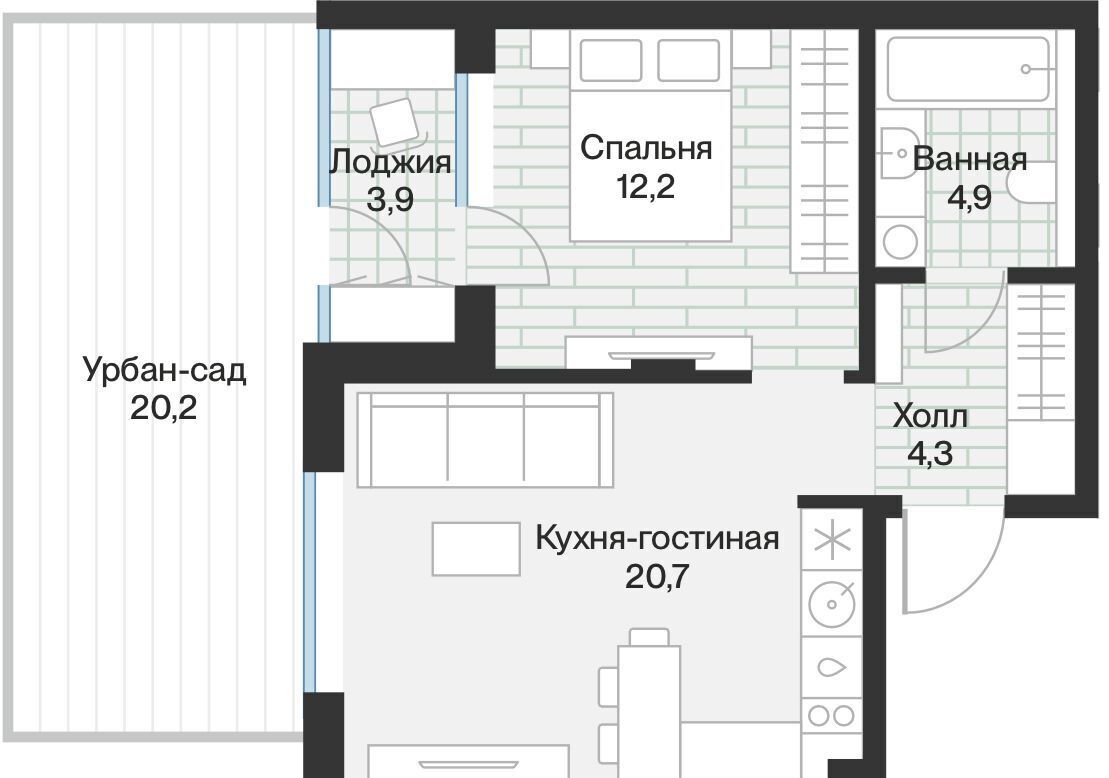 квартира г Тюмень р-н Калининский ул Игоря Комиссарова 19 фото 2