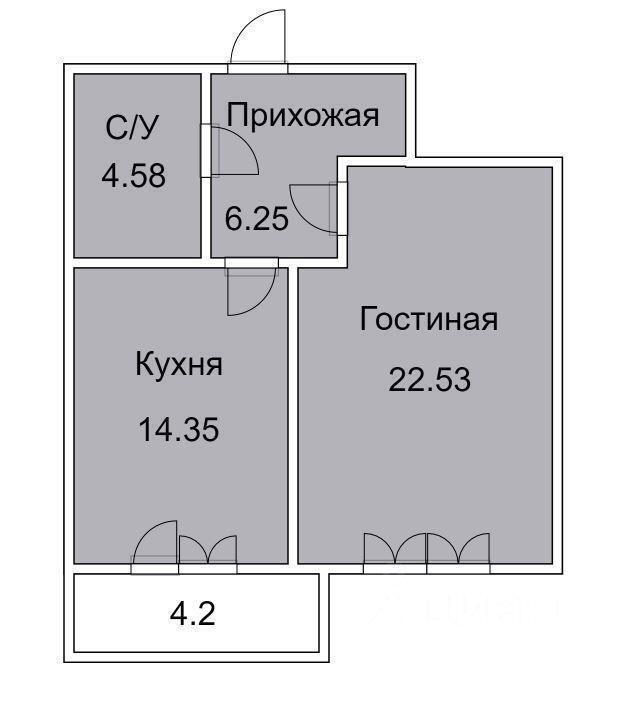 квартира г Краснодар р-н Западный ул Октябрьская 181/2 Жилой комплекс «Октябрьский», с 5 фото 4