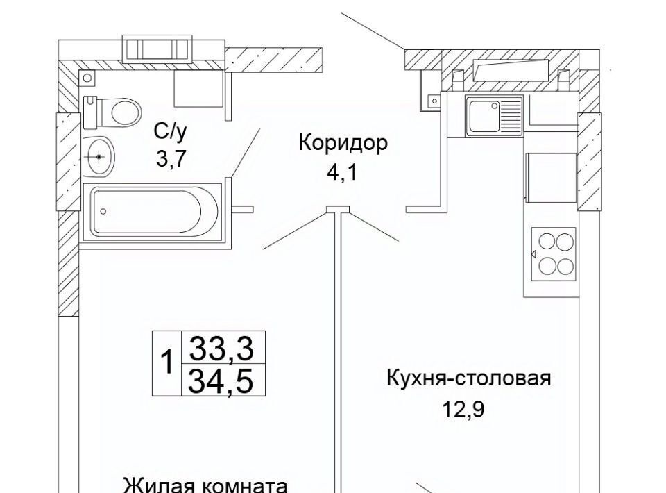 квартира г Волгоград р-н Кировский ЖК «Колизей» фото 1