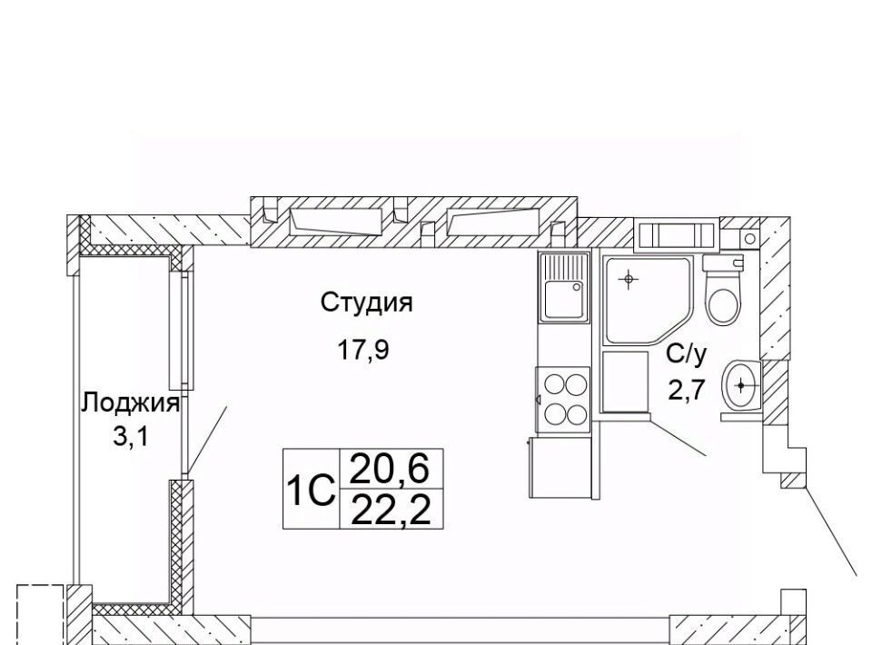 квартира г Волгоград р-н Кировский ЖК «Колизей» фото 1