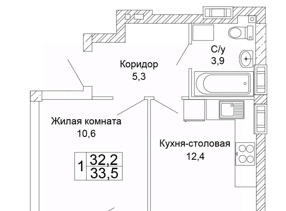 квартира г Волгоград р-н Кировский ЖК «Колизей» фото 1