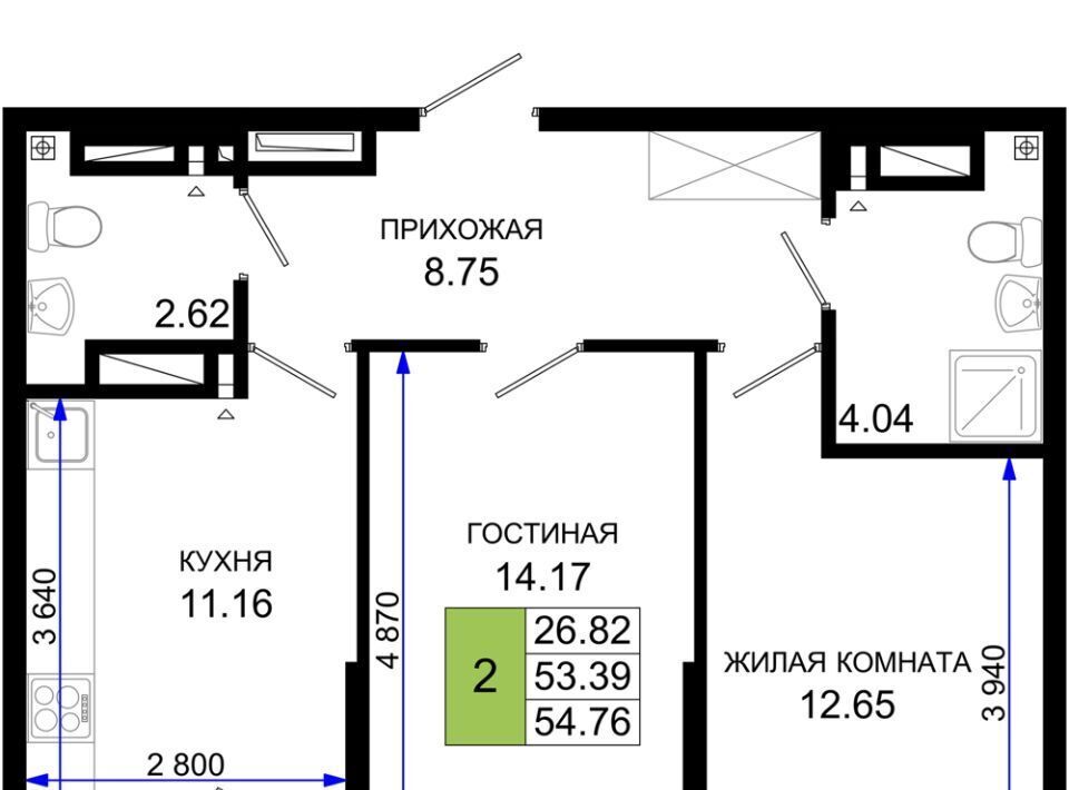 квартира г Ростов-на-Дону р-н Октябрьский пер Элеваторный 6/3 фото 1