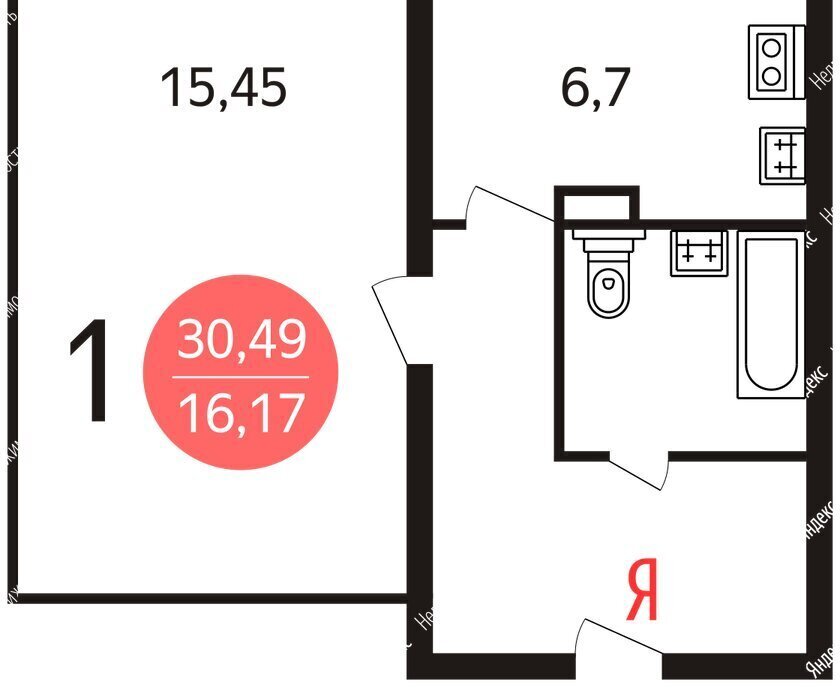 квартира г Комсомольск-на-Амуре ул Калинина 35 фото 6