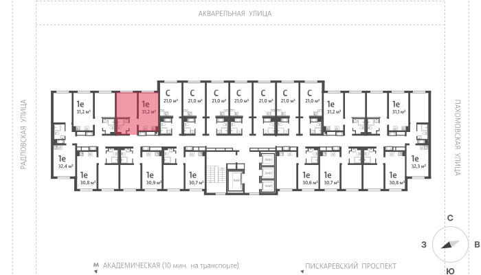 квартира г Санкт-Петербург пр-кт Северный 3/1 д. 123к фото 2