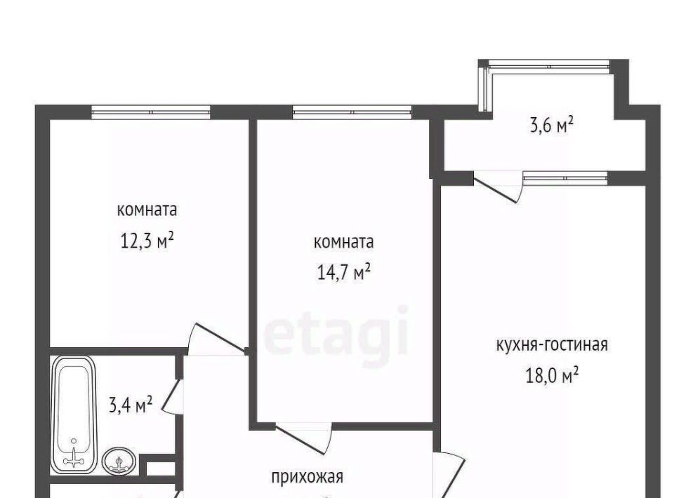 квартира г Екатеринбург Ботаническая ул Щербакова 150/2 фото 11