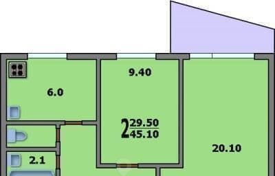 квартира г Москва метро Домодедовская ул Ясеневая 8к/1 фото 14