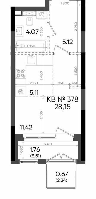 квартира г Казань метро Горки р-н Советский ул Аделя Кутуя 181 ЖК Адали фото 1