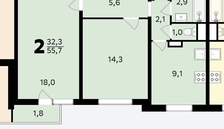 квартира г Москва метро Ясенево б-р Литовский 46к/1 фото 15