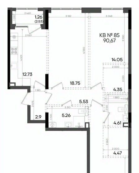 квартира г Казань метро Горки ул Аделя Кутуя 181ж фото 1