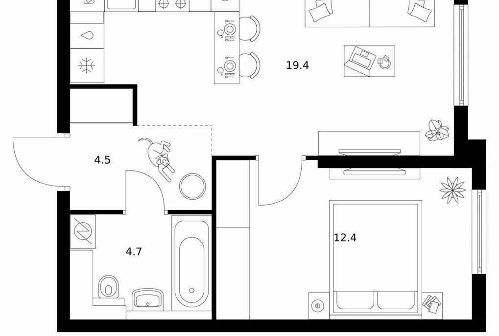 квартира г Москва метро Водный стадион б-р Кронштадтский 11 фото 1