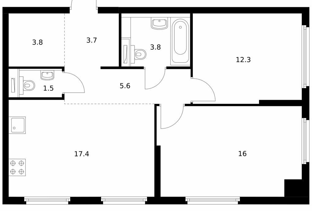 квартира г Москва метро Багратионовская ЖК Барклая 6 к 6 фото 1