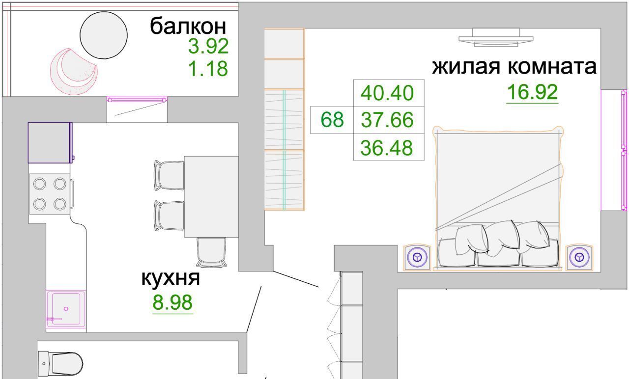 квартира р-н Зеленоградский г Зеленоградск ул Тургенева 16ак/2 фото 1