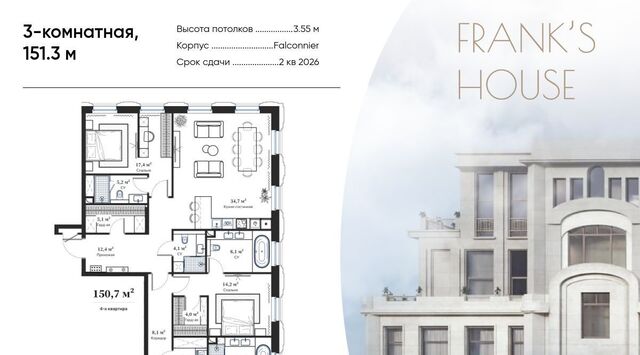 квартира метро Тургеневская дом 11/2с 2 ЖК Frank's house муниципальный округ Мещанский фото