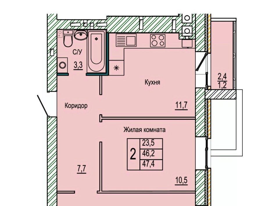 квартира г Волгоград р-н Кировский ЖК «Колизей» фото 1