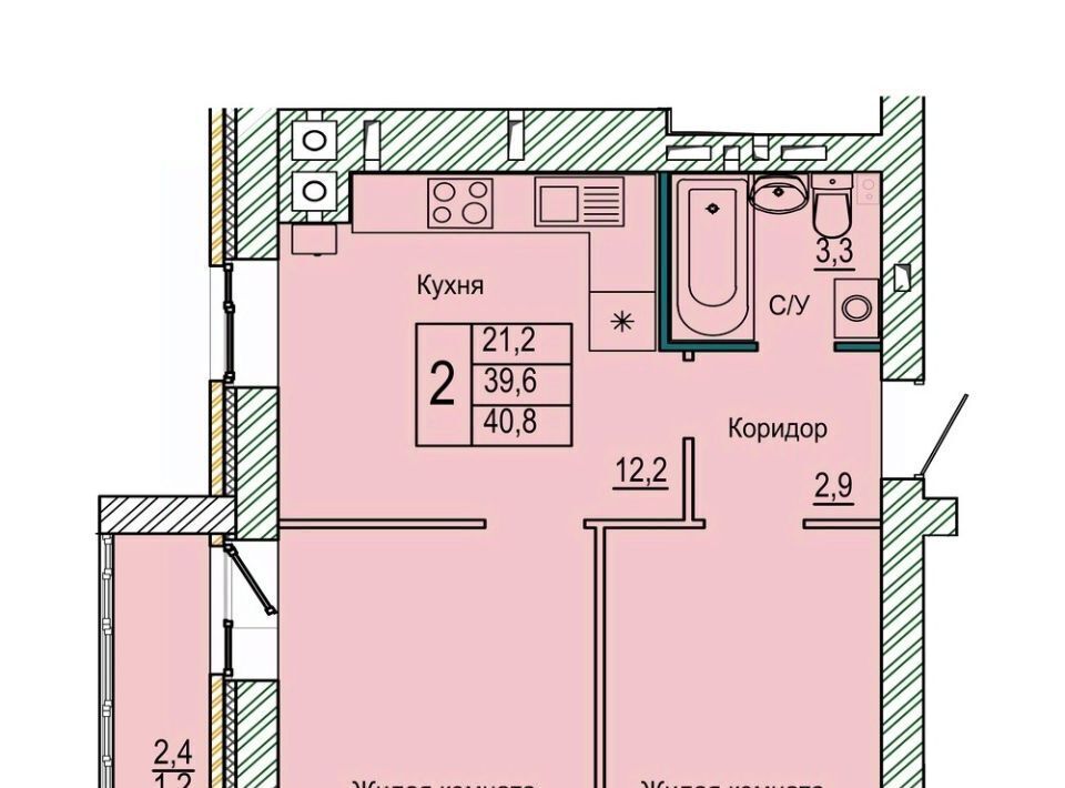 квартира г Волгоград р-н Кировский ЖК «Колизей» фото 1