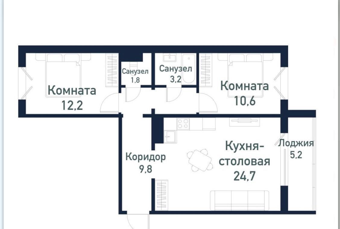 квартира р-н Сосновский п Терема д. 60, Челябинск фото 2