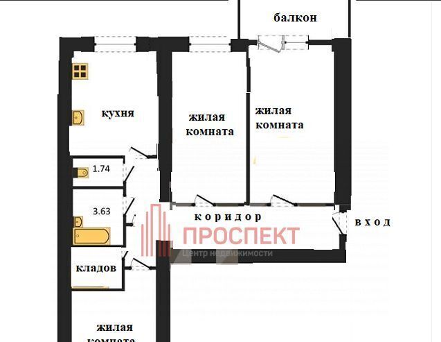 квартира г Пенза р-н Первомайский ул Мира 59 фото 2