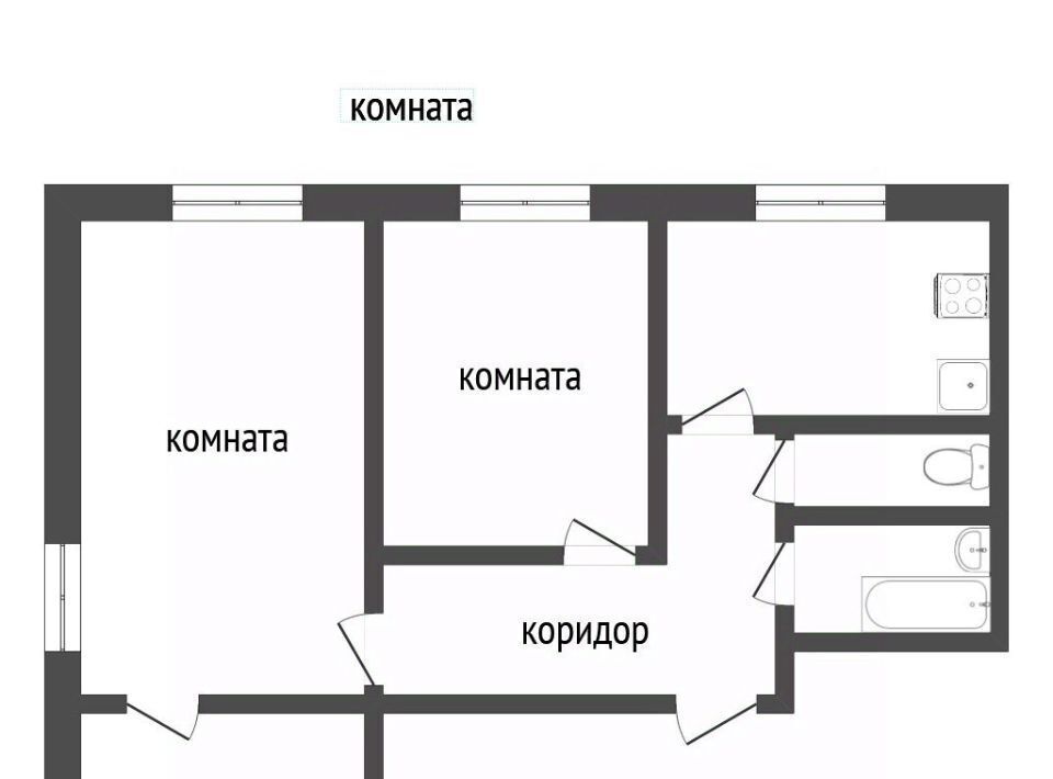 квартира г Комсомольск-на-Амуре Центральный округ ш Магистральное 15к/5 фото 24