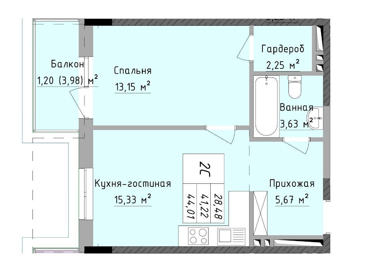 квартира г Дербент ул Сальмана 8 ЖК «Новая история» фото 6