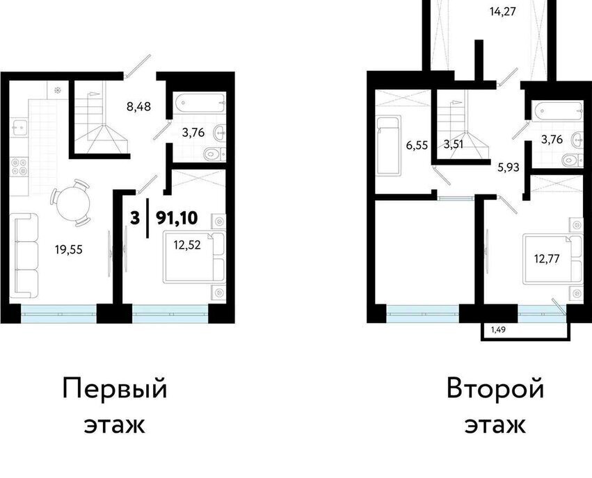 квартира г Тюмень п Тарманы Ленинский административный округ фото 30