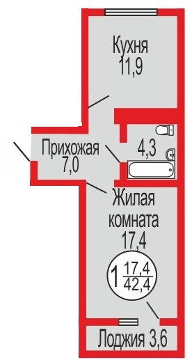 квартира г Оренбург р-н Ленинский ул Уральская 2/24 городской округ Оренбург фото 6