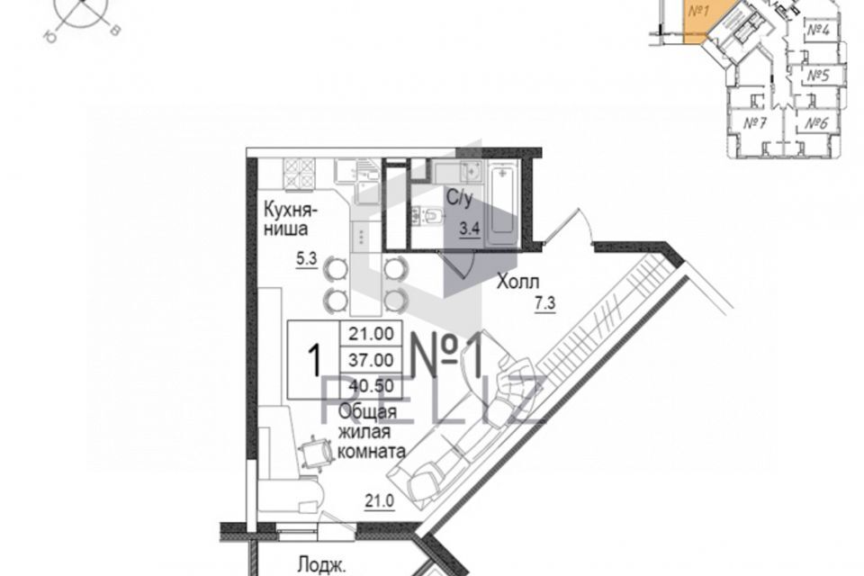 квартира г Наро-Фоминск ул Новикова 20/1 Наро-Фоминский городской округ фото 9