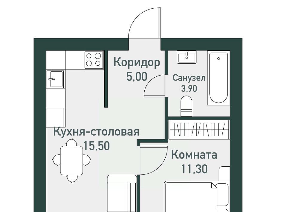 квартира п Западный р-н мкр Привилегия ул Спортивная 16 Кременкульское с/пос фото 1