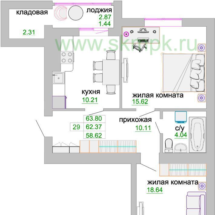 квартира р-н Зеленоградский г Зеленоградск ул Тургенева 16ак/2 фото 1