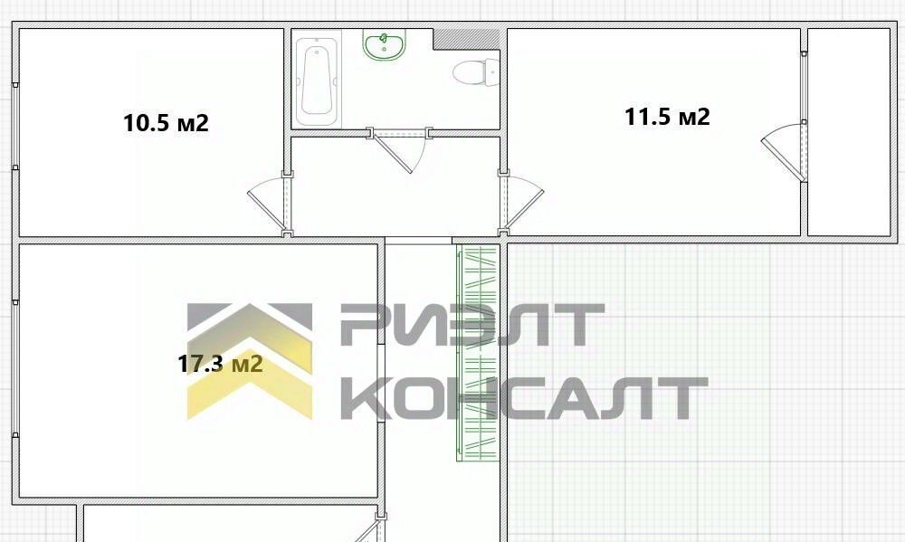 квартира г Омск р-н Кировский ул Дианова 30 фото 39