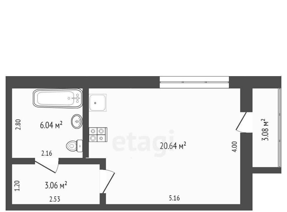 квартира г Тюмень р-н Ленинский Мыс ул Судоремонтная 31к/1 фото 17