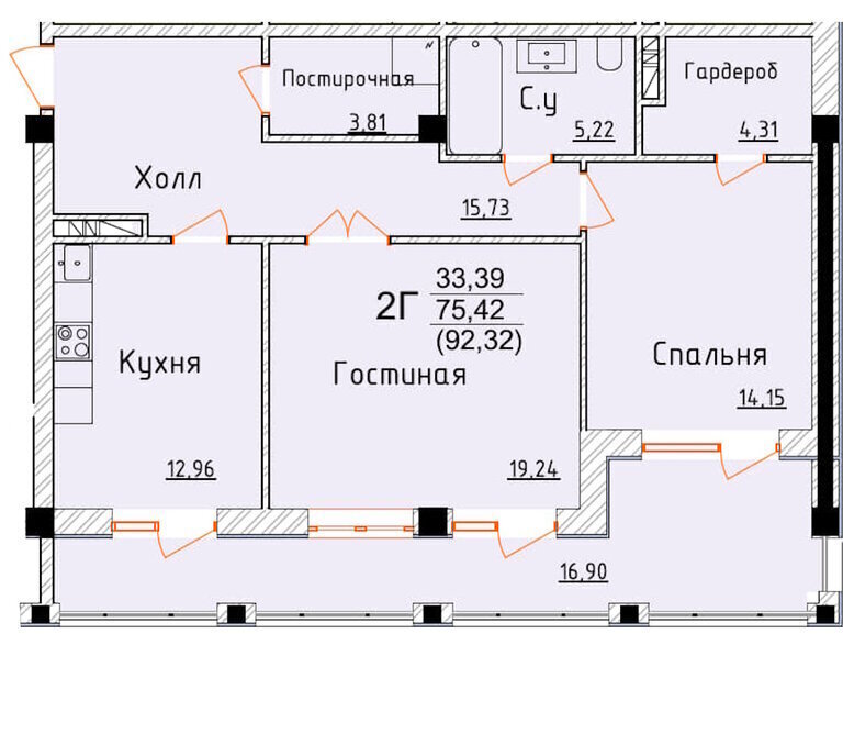 квартира г Дербент ЖК «Аль-Бейт Парк» фото 1