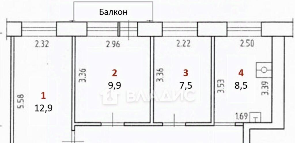 квартира г Москва метро Академическая пр-кт 60-летия Октября 21к/1 фото 2