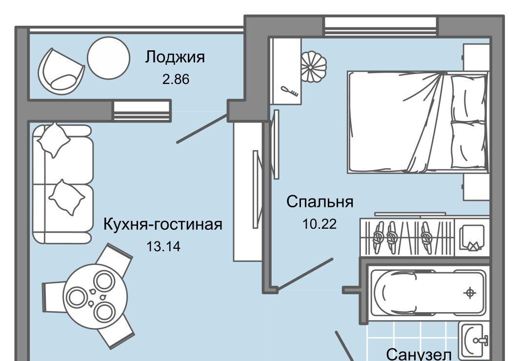 квартира г Ульяновск р-н Заволжский Новый Город ЖК «Светлые кварталы» фото 1