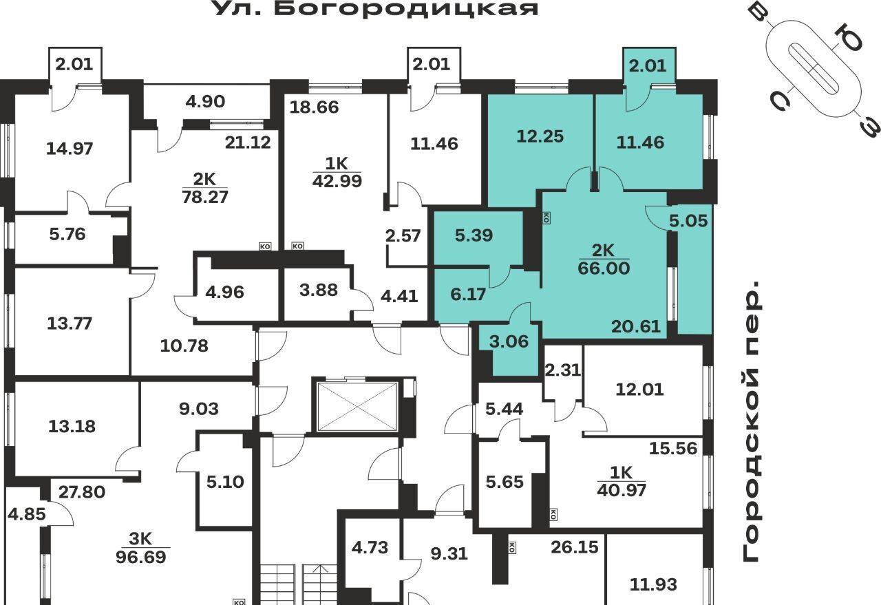 квартира г Тула р-н Центральный ЖК «Рязанка Грин» фото 2