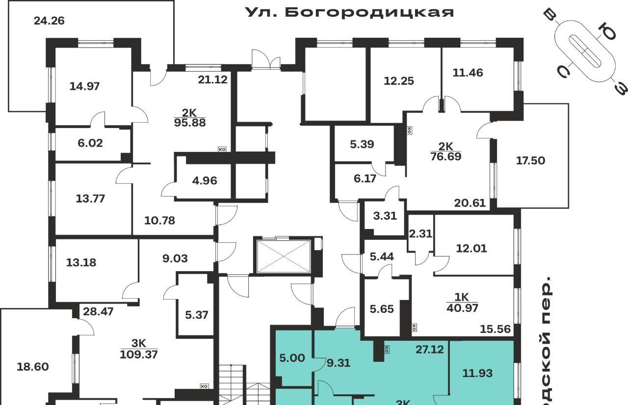 квартира г Тула р-н Центральный ЖК «Рязанка Грин» фото 2