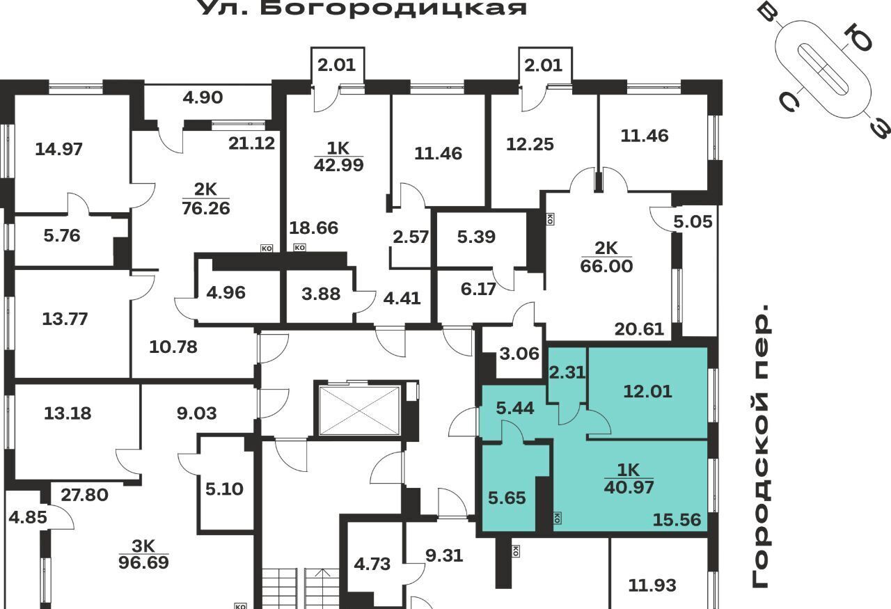 квартира г Тула р-н Центральный ЖК «Рязанка Грин» фото 2