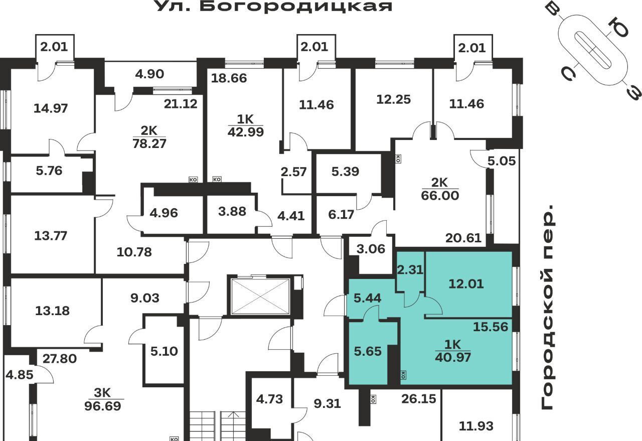 квартира г Тула р-н Центральный ЖК «Рязанка Грин» фото 2