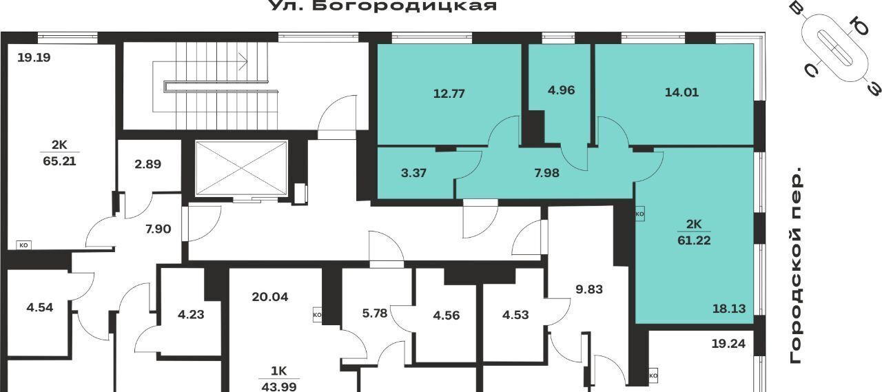 квартира г Тула р-н Центральный ЖК «Рязанка Грин» Центральный территориальный округ фото 2