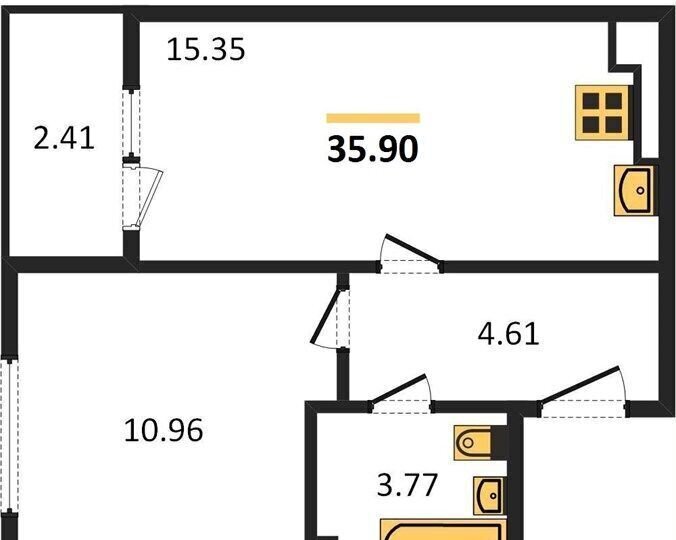 квартира г Калининград р-н Московский ул Интернациональная 18 ЖК «Белый сад» фото 2