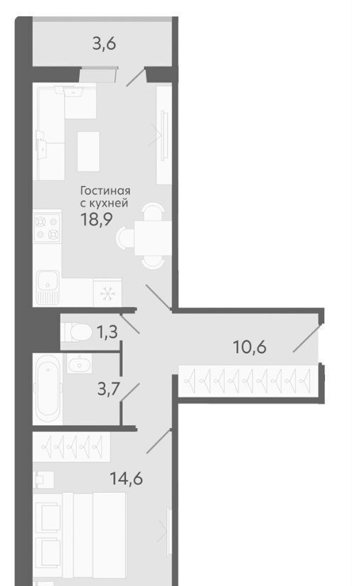 квартира г Новосибирск ЖК «Околица» 11с фото 6