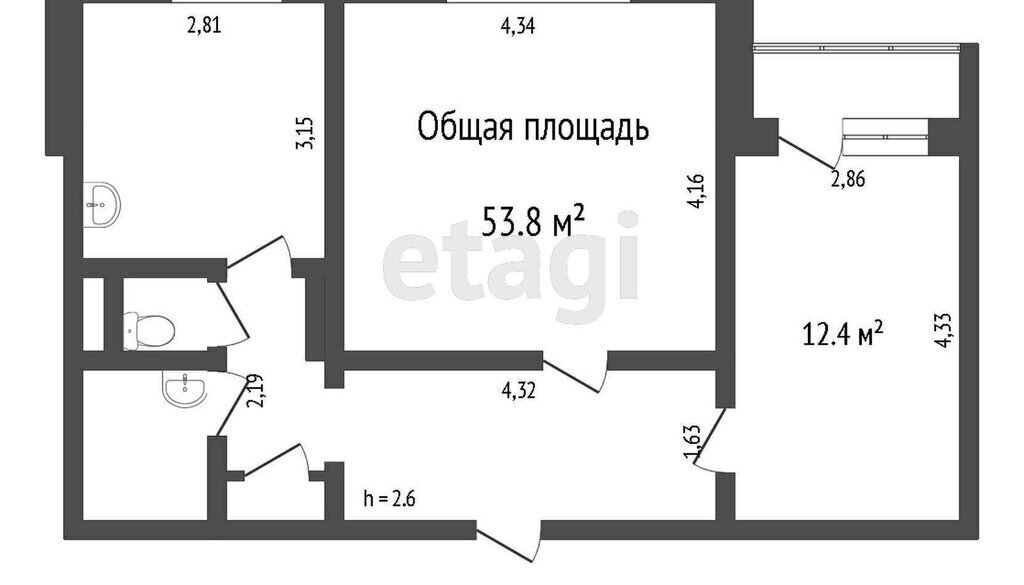 квартира г Новокузнецк р-н Центральный ул Тольятти 7 фото 19